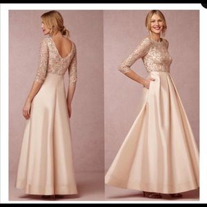 Aidan Mattox BHLDN 3/4 Sleeve Dress